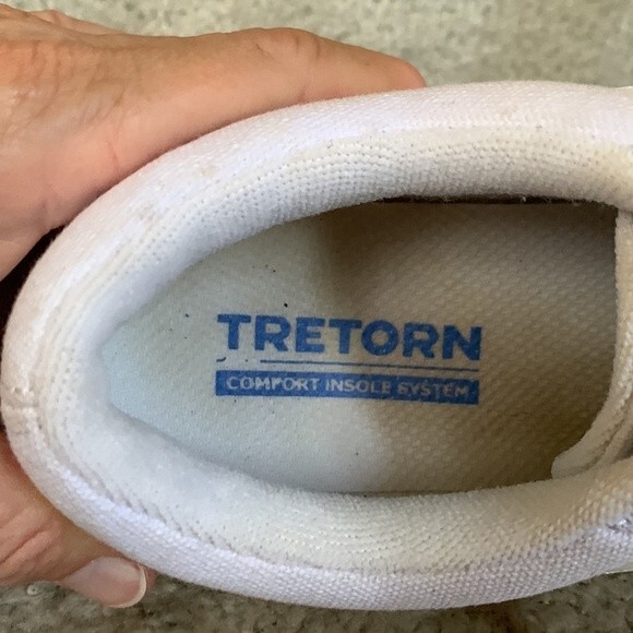 Tretorn Nylite White Canvas Memory Foam Lace Up Sneaker Size 8.5 - Picture 8 of 10